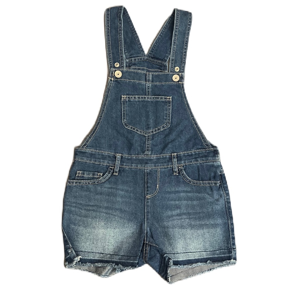 Denim Blue Girls Overalls